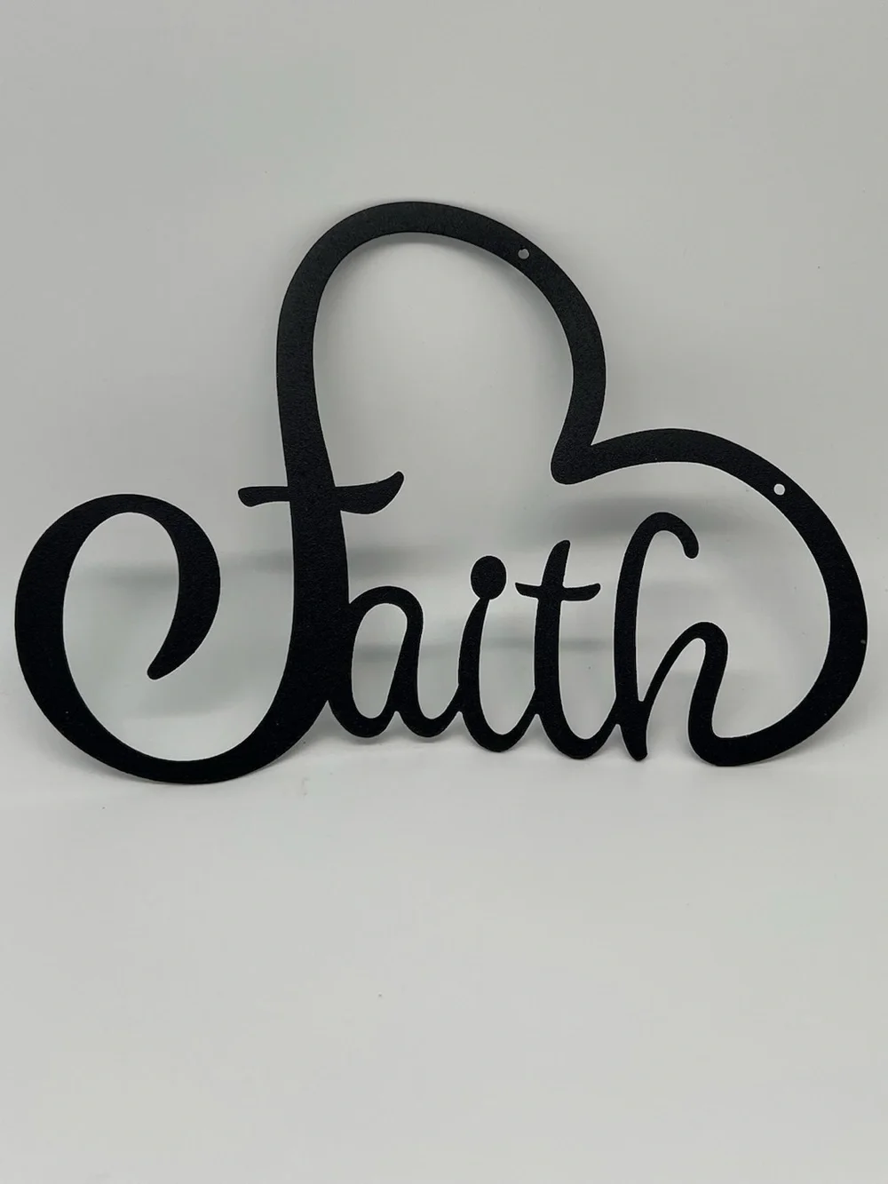Redline Steel Laser Cut Metal Wall Art Decorative ‘Faith' Script Wall Art -